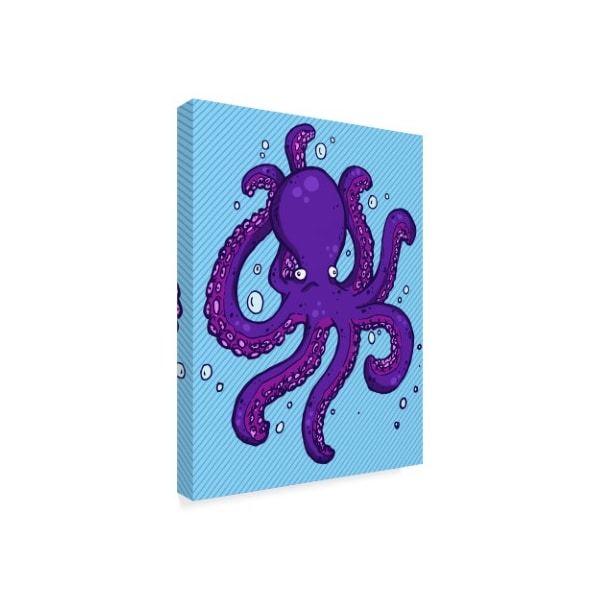 Lauren Ramer 'Cute Goofy Octopus' Canvas Art,24x32